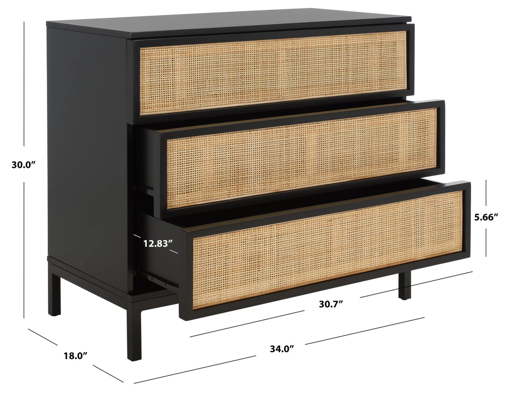 White 3 Drawer Dresser X845