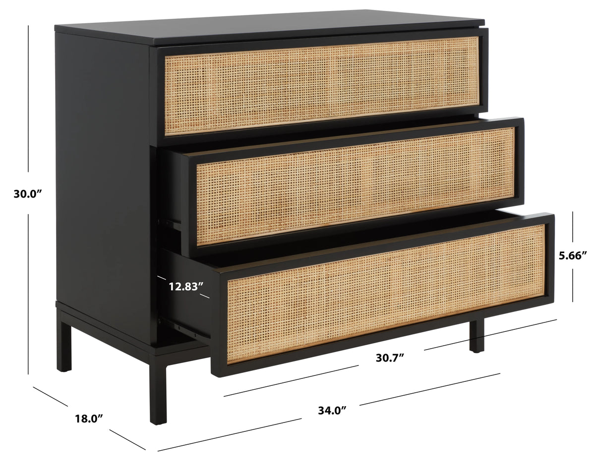 White 3 Drawer Dresser X845