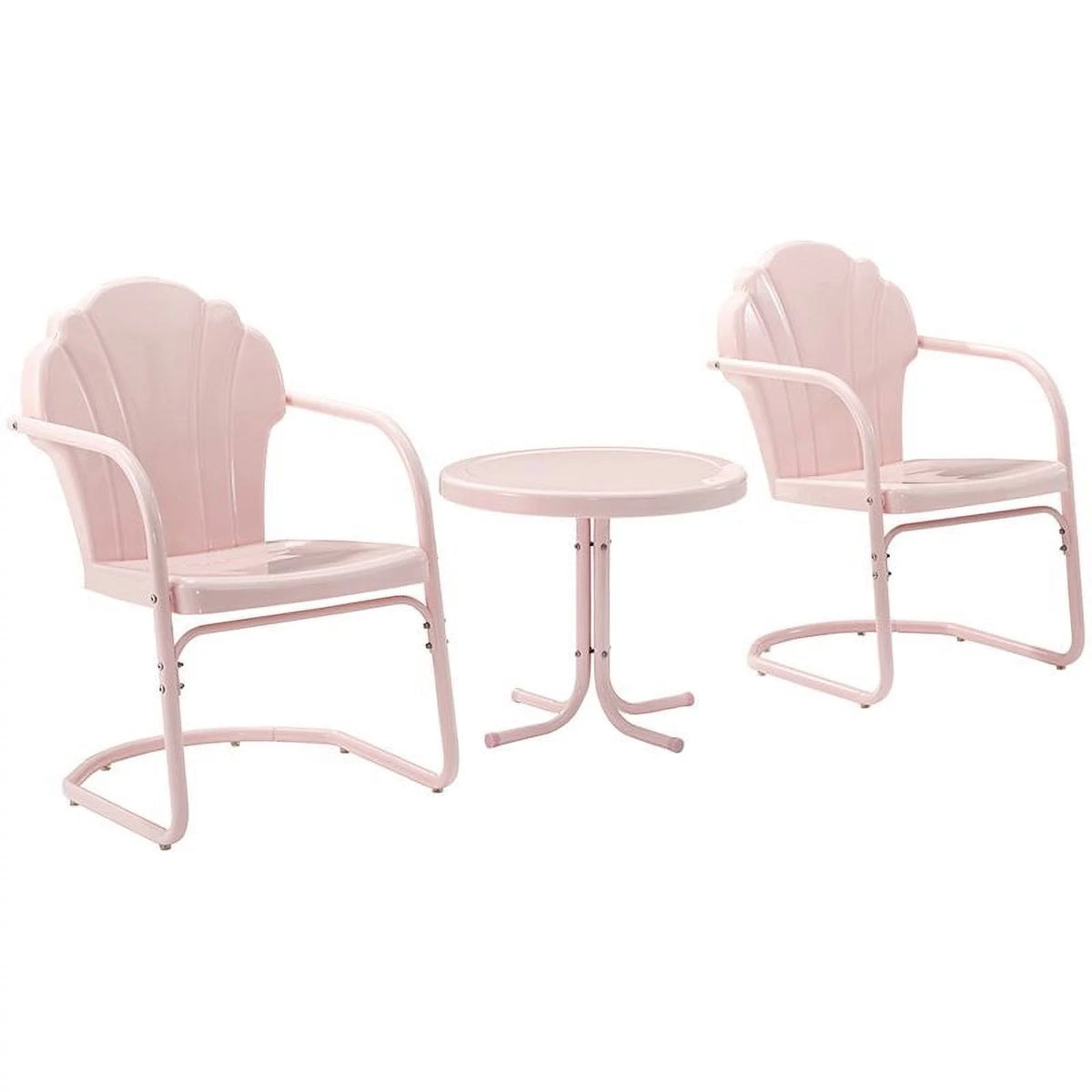 3 Piece Round Metal Patio Conversation Set J3710