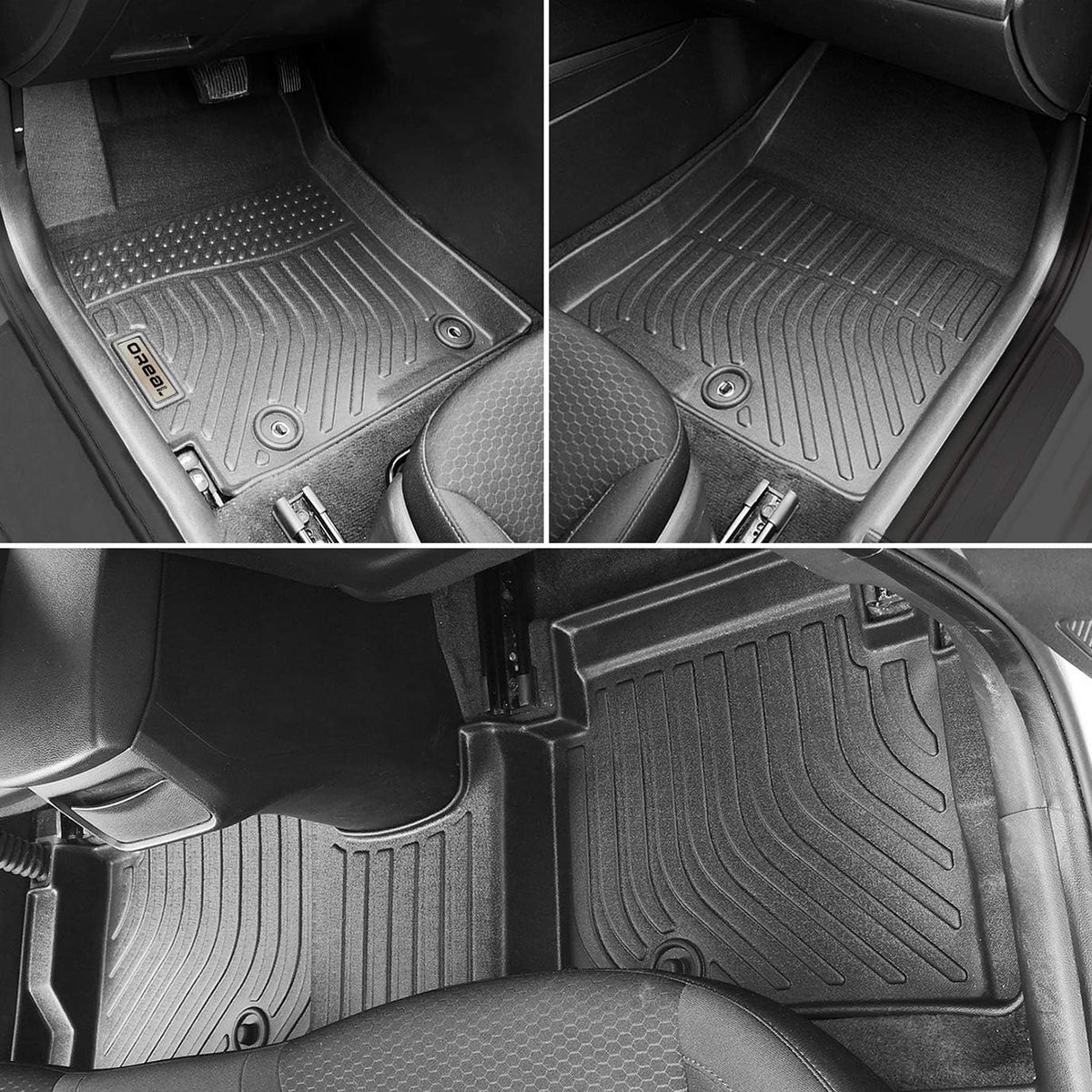Black Floor Mats Liners for Hyundai Elantra Sedan 2017-2020 Heavy Duty All Weather P67202