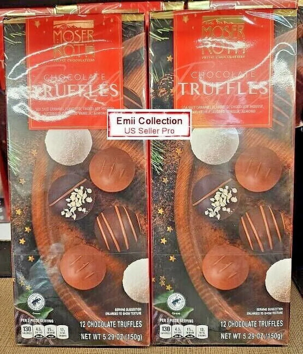 Winter Red 12 Chocolate Truffles 5.29oz 150g 2 Boxes A37355