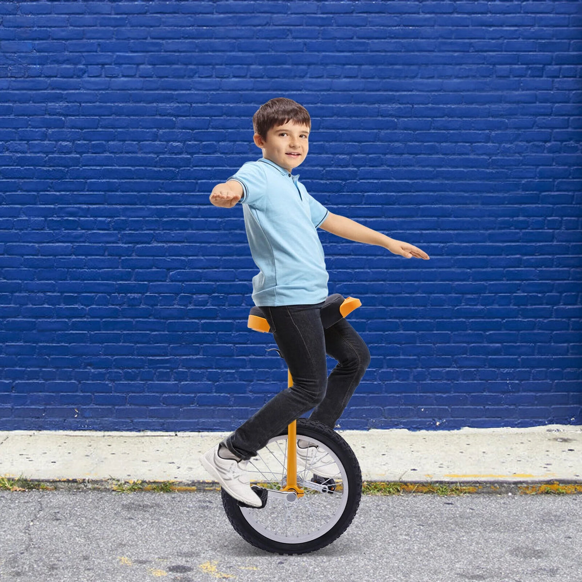 Blue Adjustable Balance Training Unicycle D567