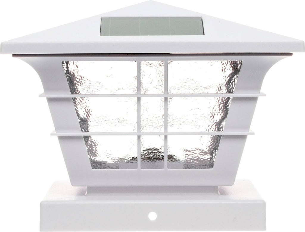 White 12 Pack Solar Post Cap Light with Base Adapter C990353