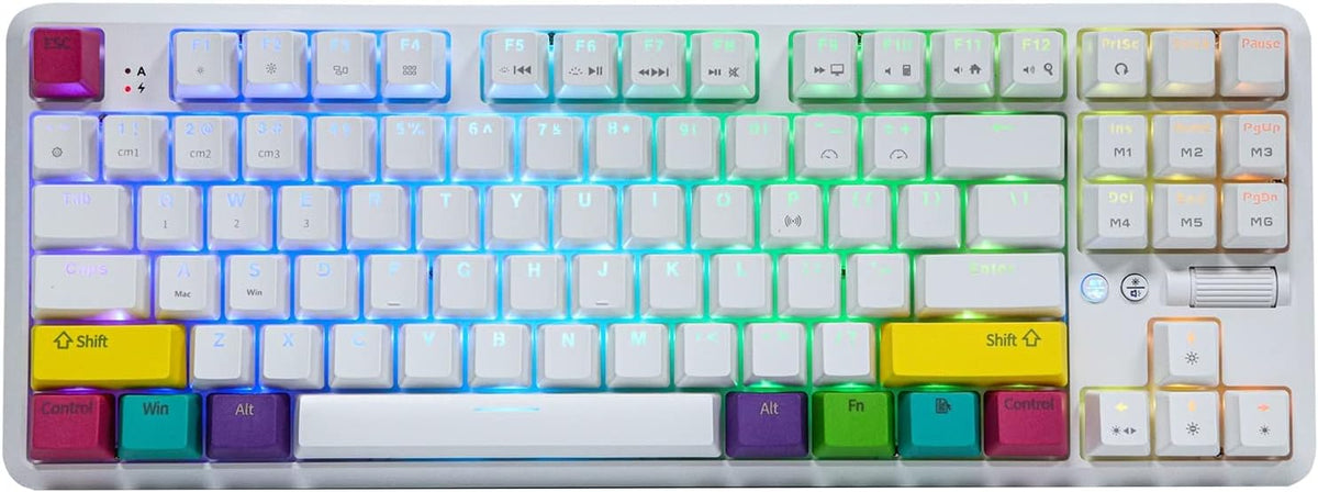 87 Keys Bluetooth Wired/Wireless Mechanical Keyboard with RGB Backlit M9681