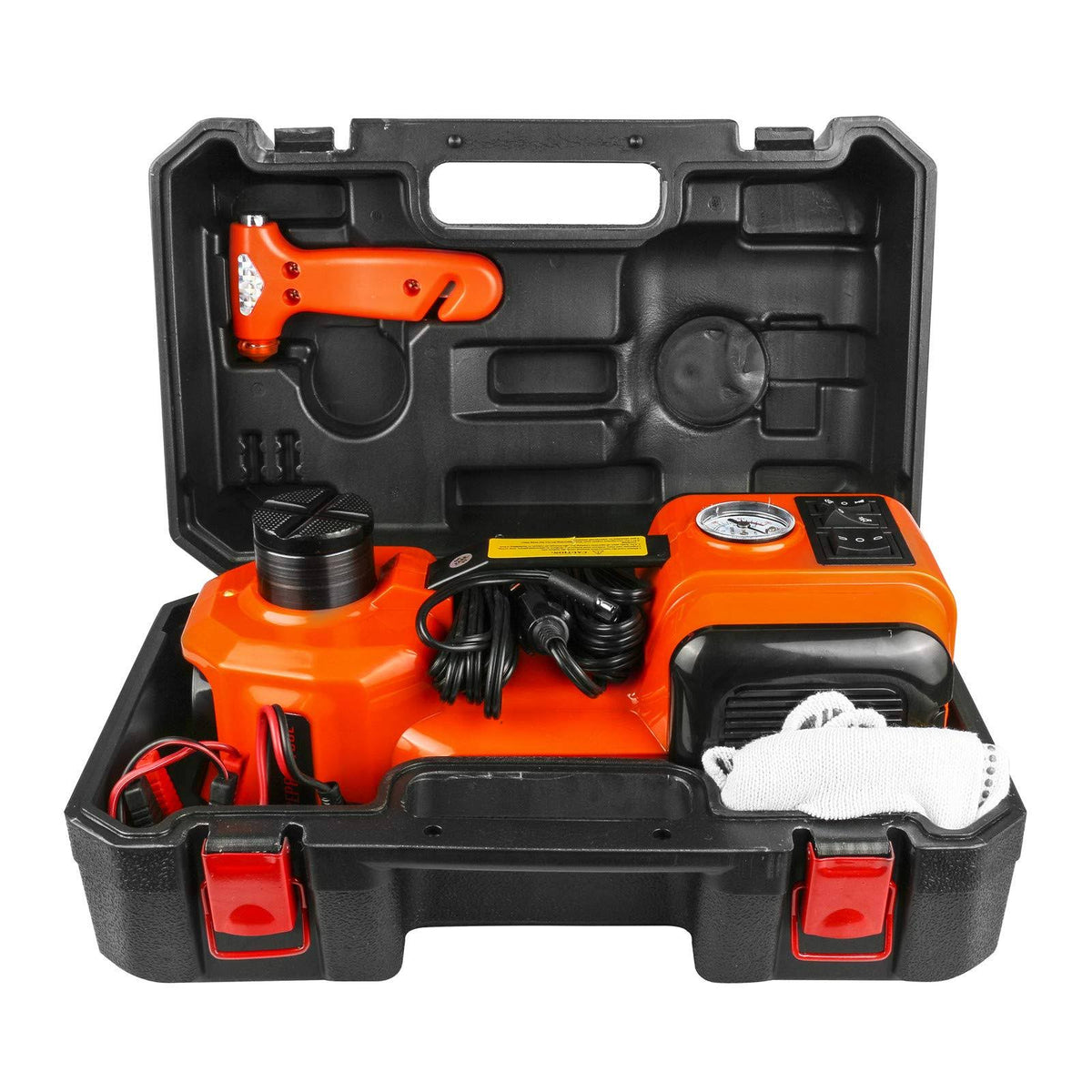 12V DC Electric Hydraulic Floor Jack and Tire Inflator Pump M195