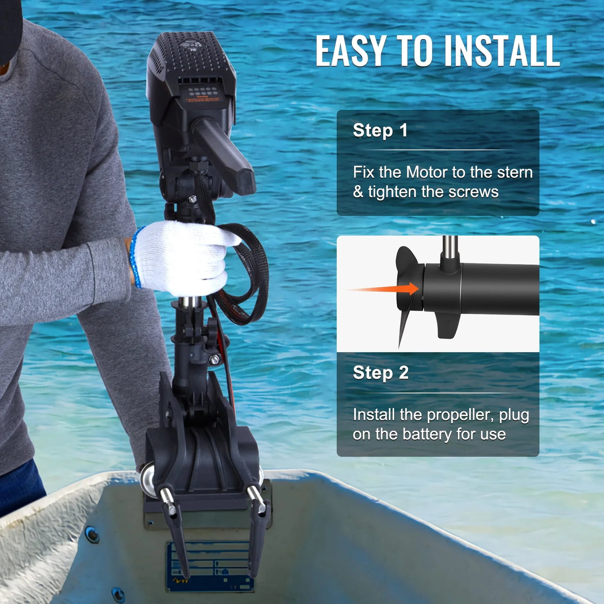 55lb Thrust 24V Electric Trolling Motor R4939