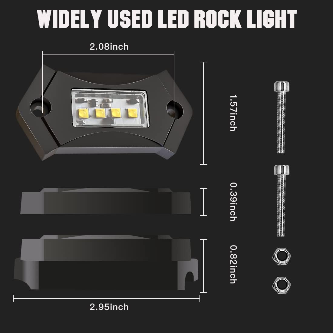 White 12PCS LED Rock Lights D63976