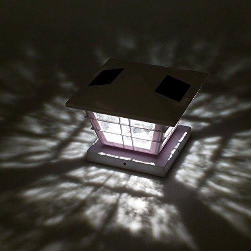 White 12 Pack Solar Post Cap Light with Base Adapter C990353