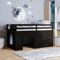 Twin Loft Bed with Slide, Ladder and Guardrail E9584