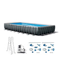 32' x 16' x 52 Rectangular Above Ground Pool Set with Filter Pump L211