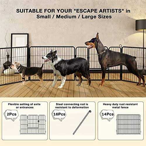 Heavy Duty Metal Dog Playpen 32 Width S563