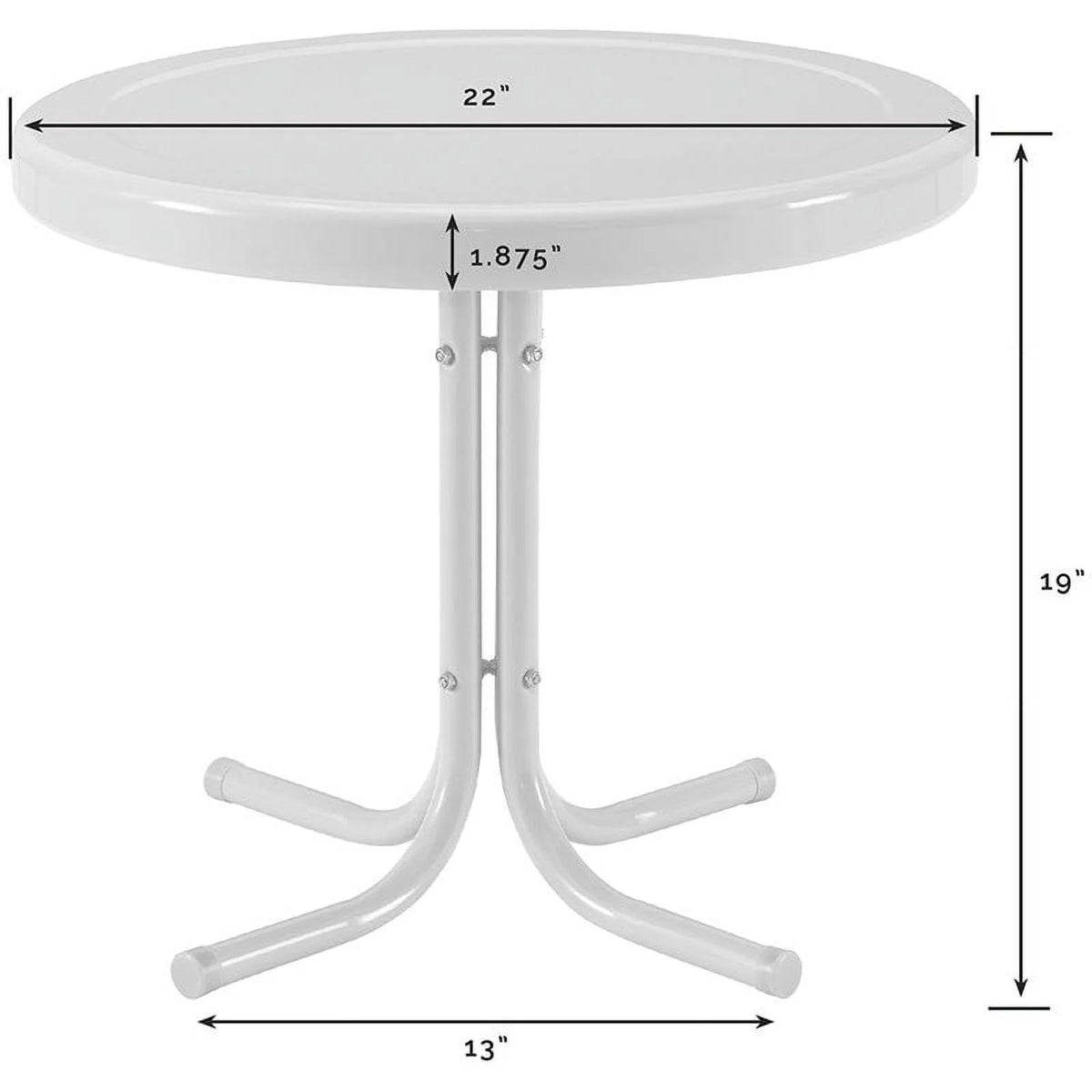 3 Piece Round Metal Patio Conversation Set J3710