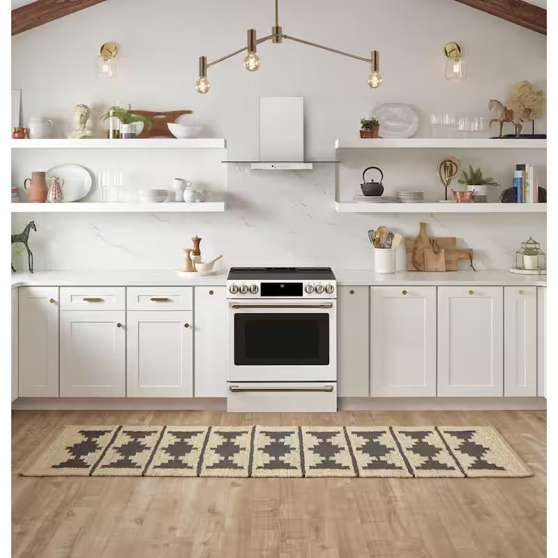 30 in. 5.7 cu. ft. Smart Slide-In Electric Range in Matte White with True Convection, Air Fry H40209