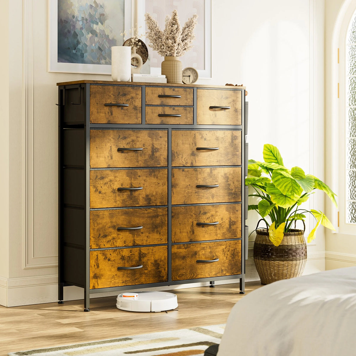 12 Drawer Fabric Dresser T4534