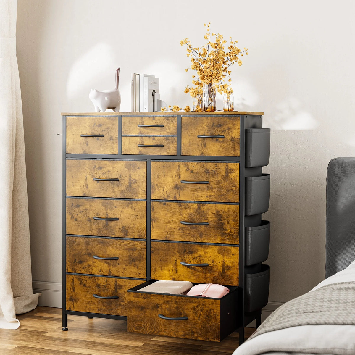 12 Drawer Fabric Dresser T4534