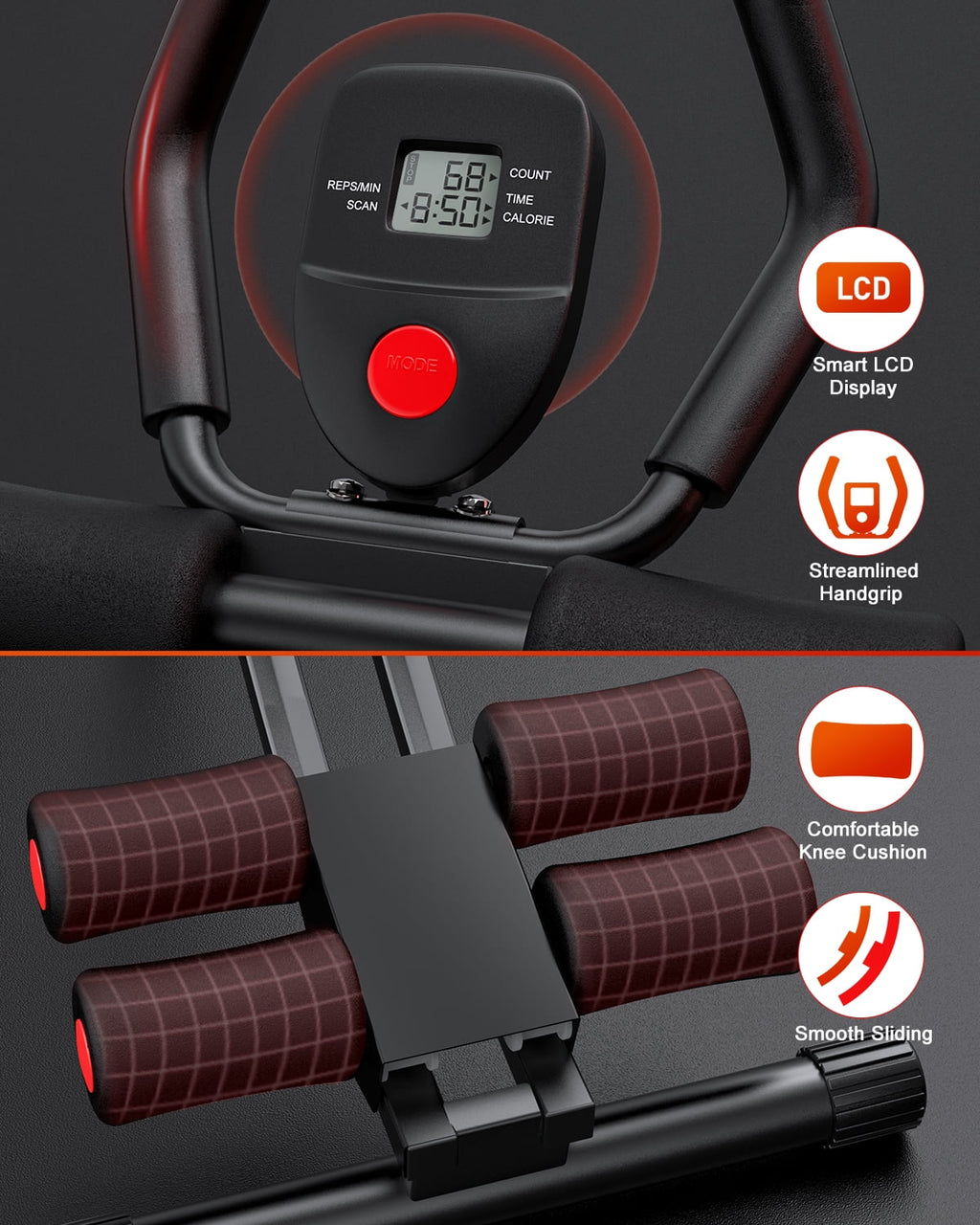 Foldable Ab Machine with LCD Display R540