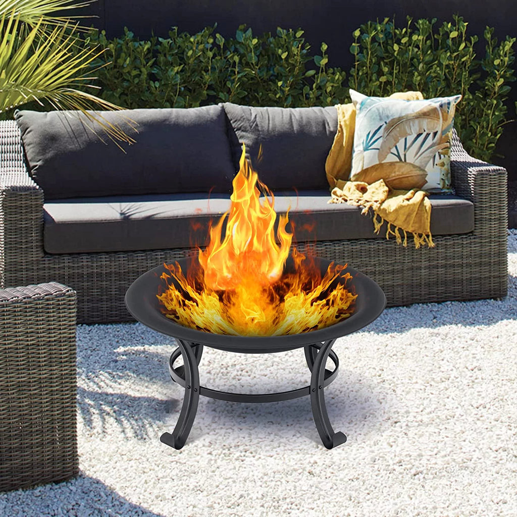 Black Metal Fire Pit R304742