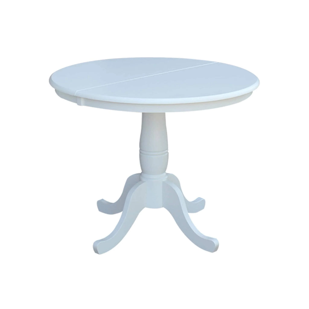Round Extension Dining Table with 4 Chairs Set of 5 T4650