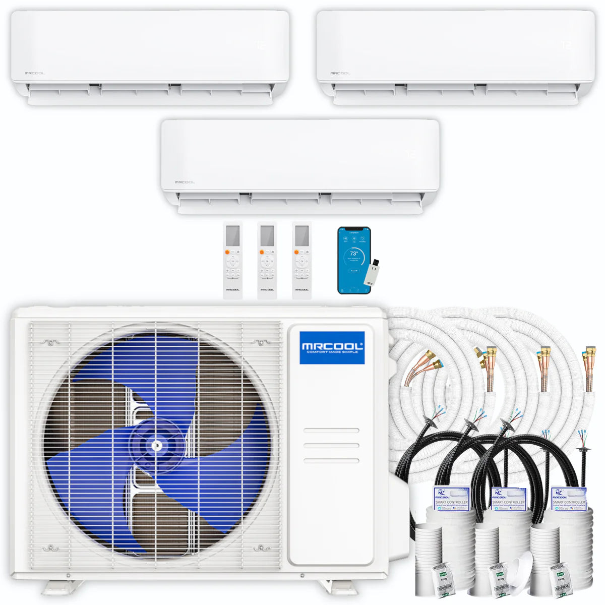 27,000 BTU 3 Zone Ductless Air Conditioner and Heat Pump Y5956
