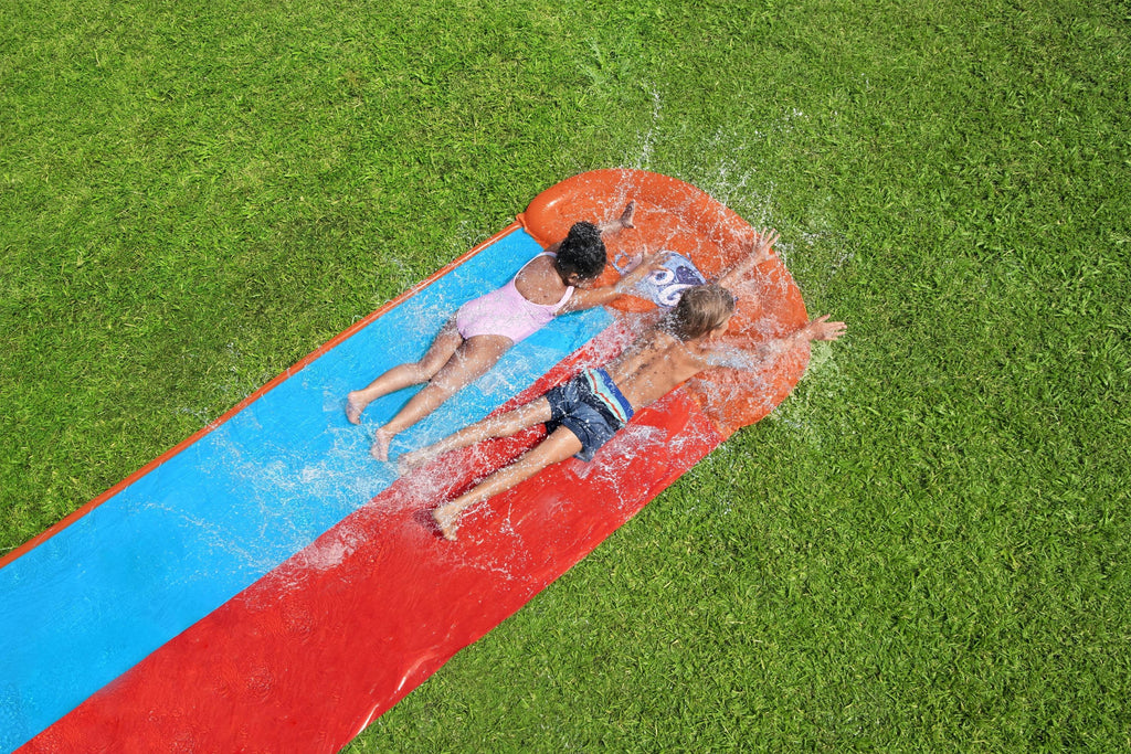 Double Lane Water Slide with Splash Ramp 16' R693247