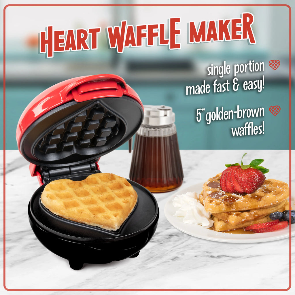 Personal Electric Heart Waffle Maker E9424