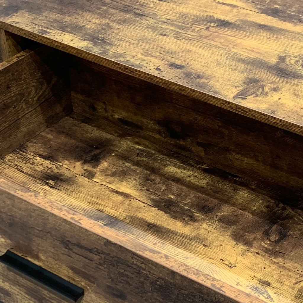 Rustic Brown 6 Drawer Wood Dresser Q407
