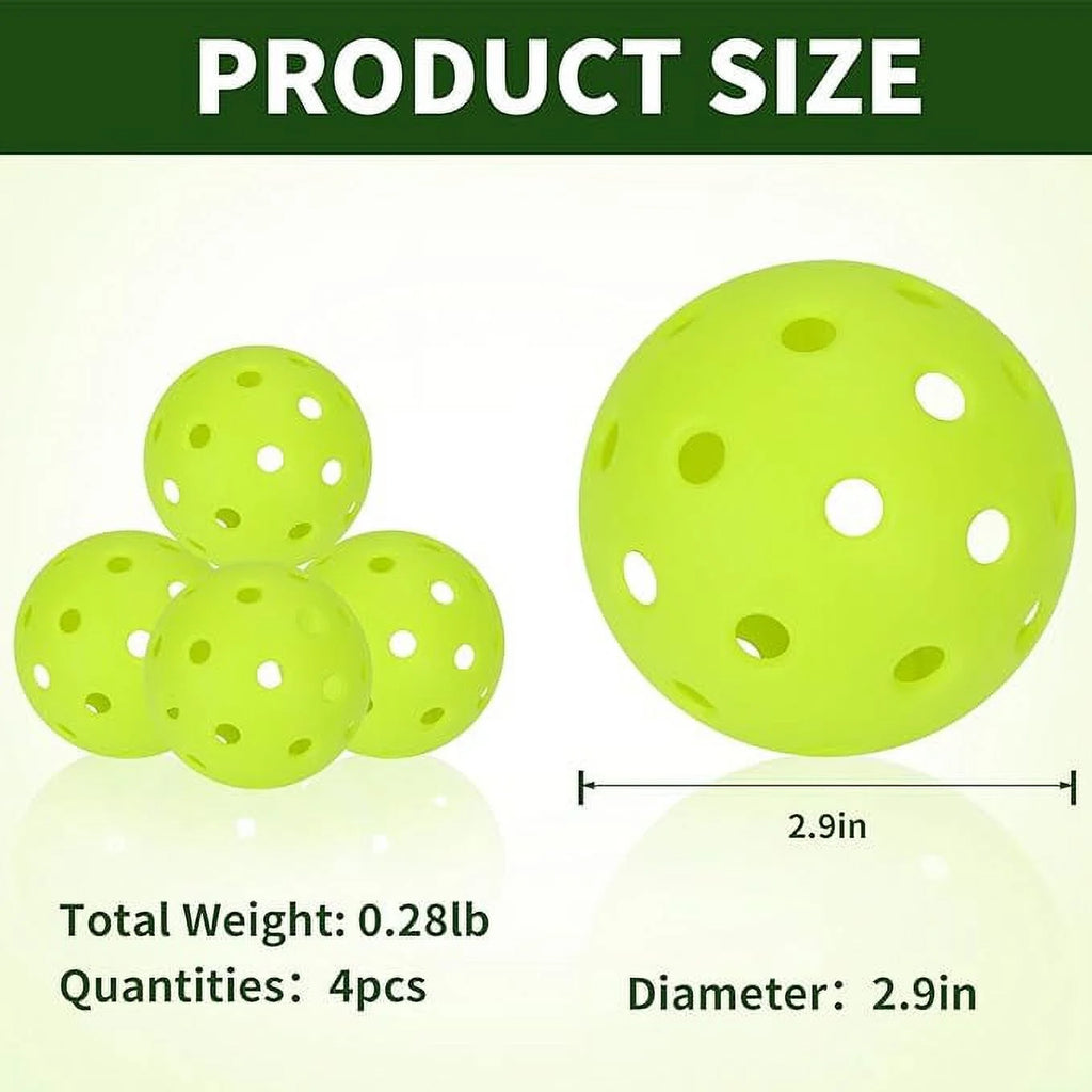 30PC Pickleballs 40 Holes Outdoor Indoor Green S62009