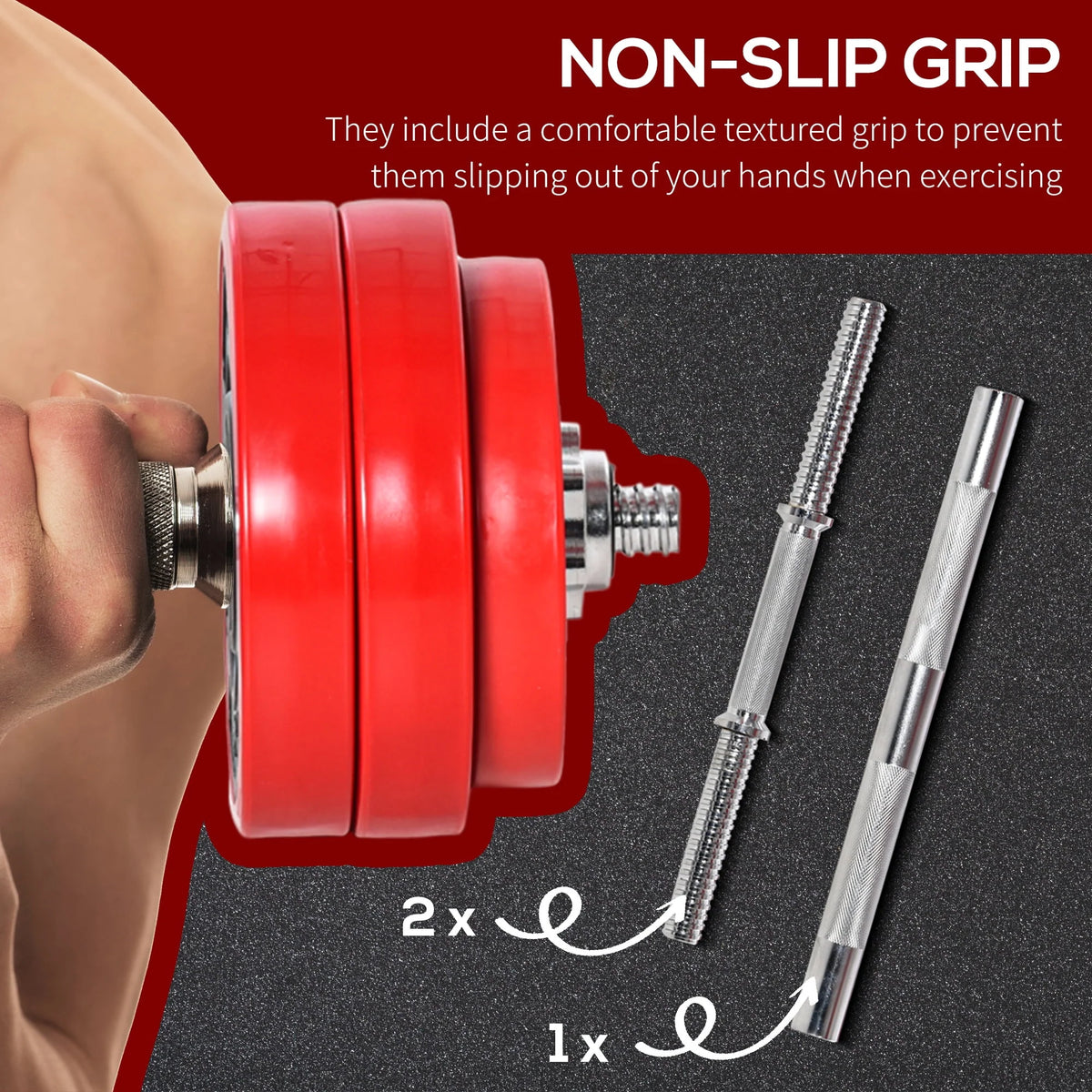 2-in-1 Adjustable Dumbbell and Barbell Set K932153