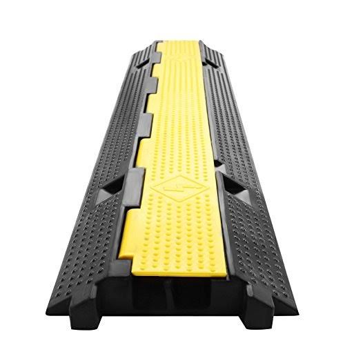 Black Rubber Cable Protector Ramp 3 Pack Dual Channel G3756