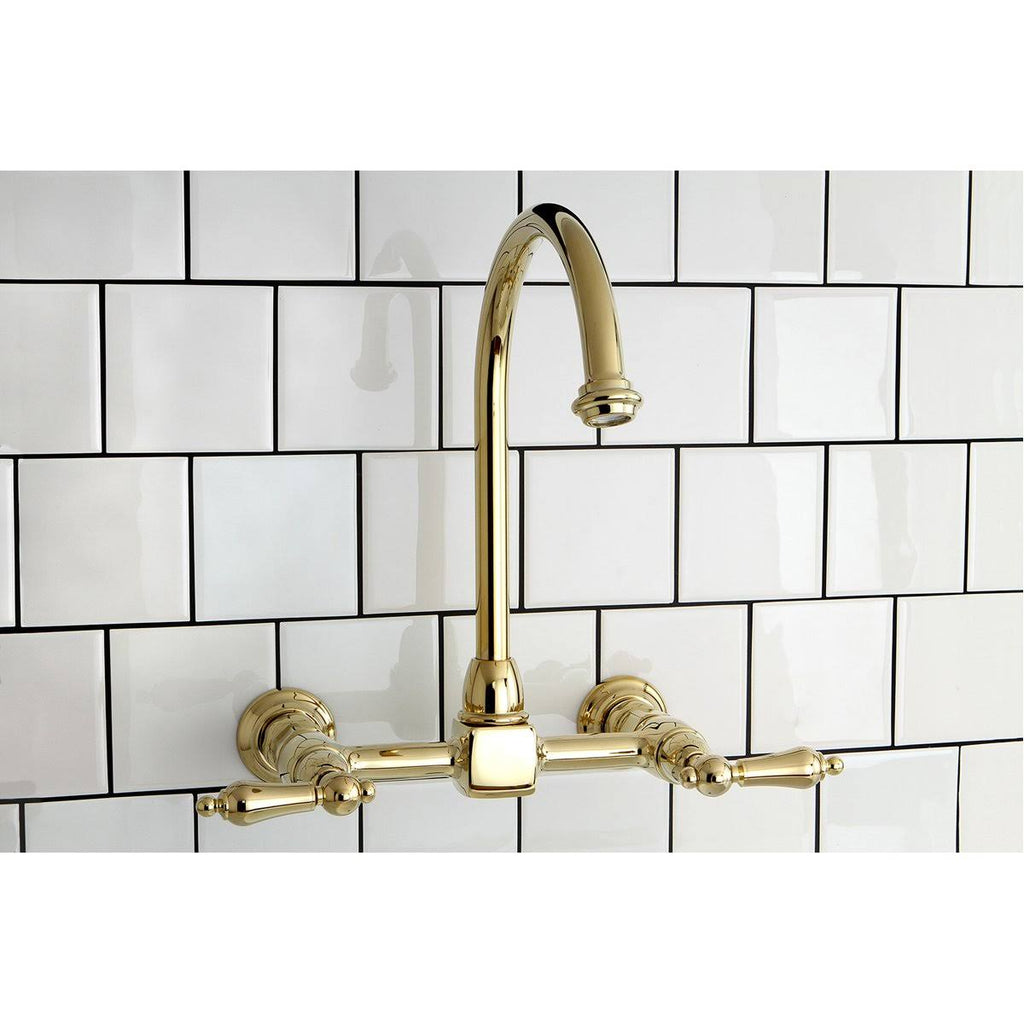 Oil Rubbed Bronze Wall Mount Bridge Kitchen Faucet Z7164