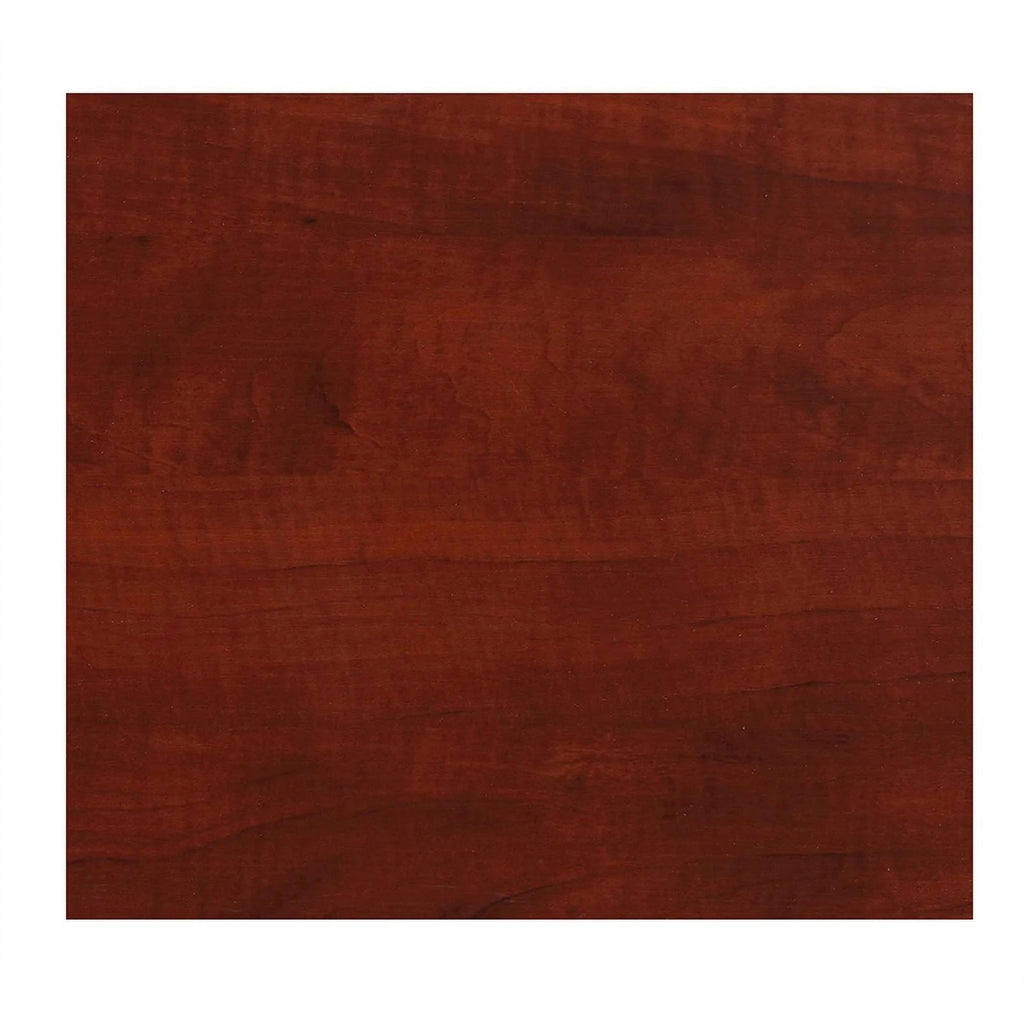 Cherry Wood and Black Metal End Table A68949