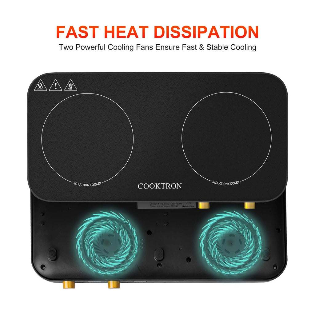 1800W 230V Double Burner Electric Induction Cooktop T735