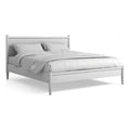 White Full Platform Bed with 8 Memory Foam Mattress H154396