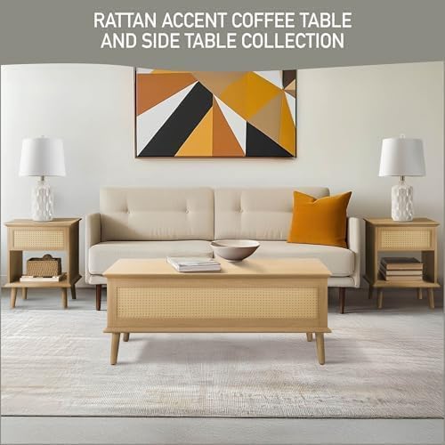 Lift-Top Rattan Coffee Table J135