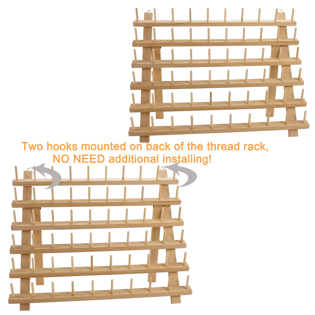 2X60 Spools Wooden Thread Rack H26057