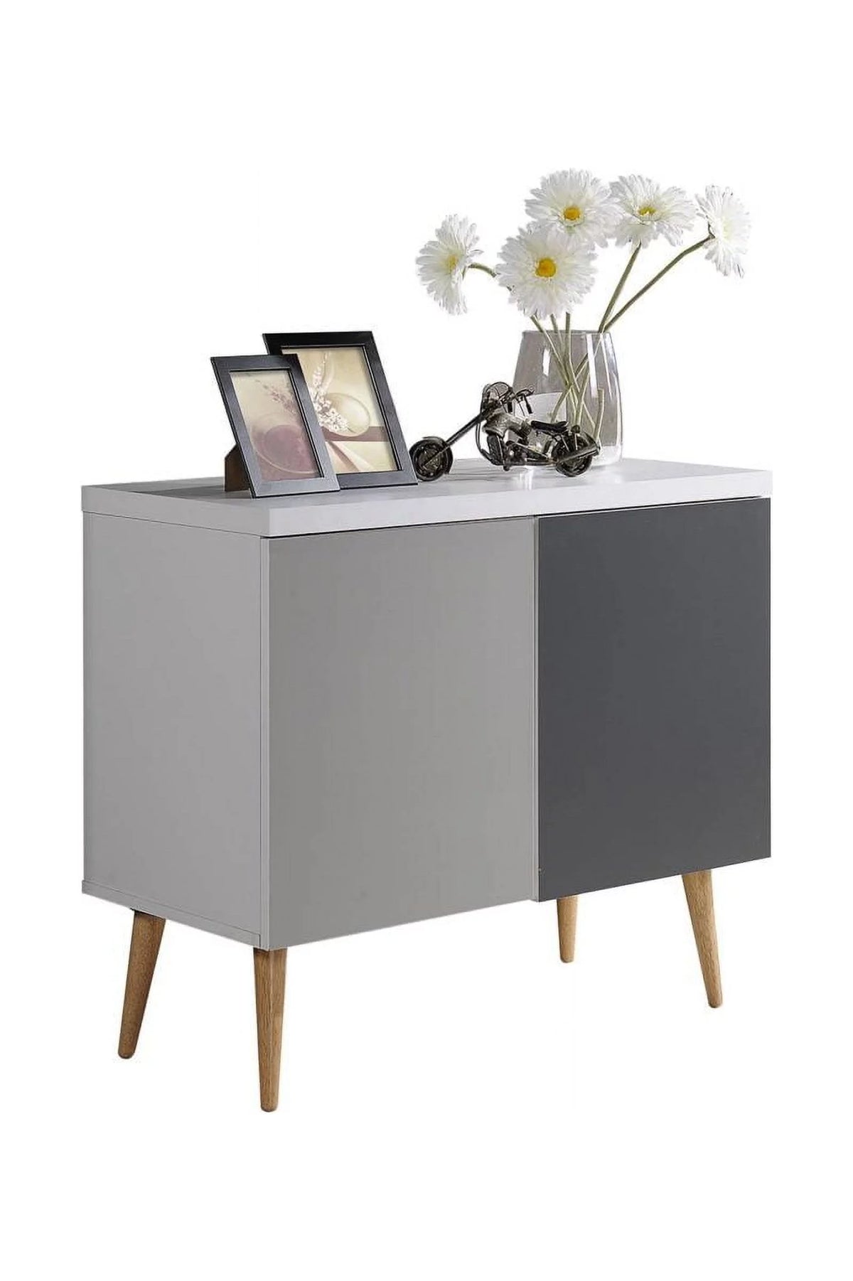 White-Grey Accent Table Q945
