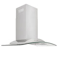 36 in. Convertible Vent Wall Mount Range Hood Stainless Steel Glass K1165