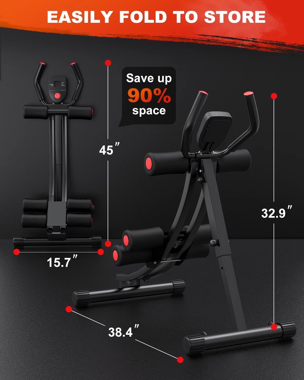 Foldable Ab Machine with LCD Display R540