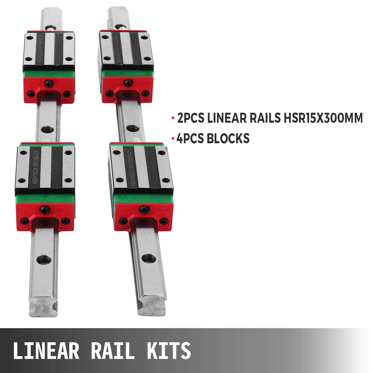 15-300mm Linear Rail with 4X Square Type Carriage Bearing Block M28874