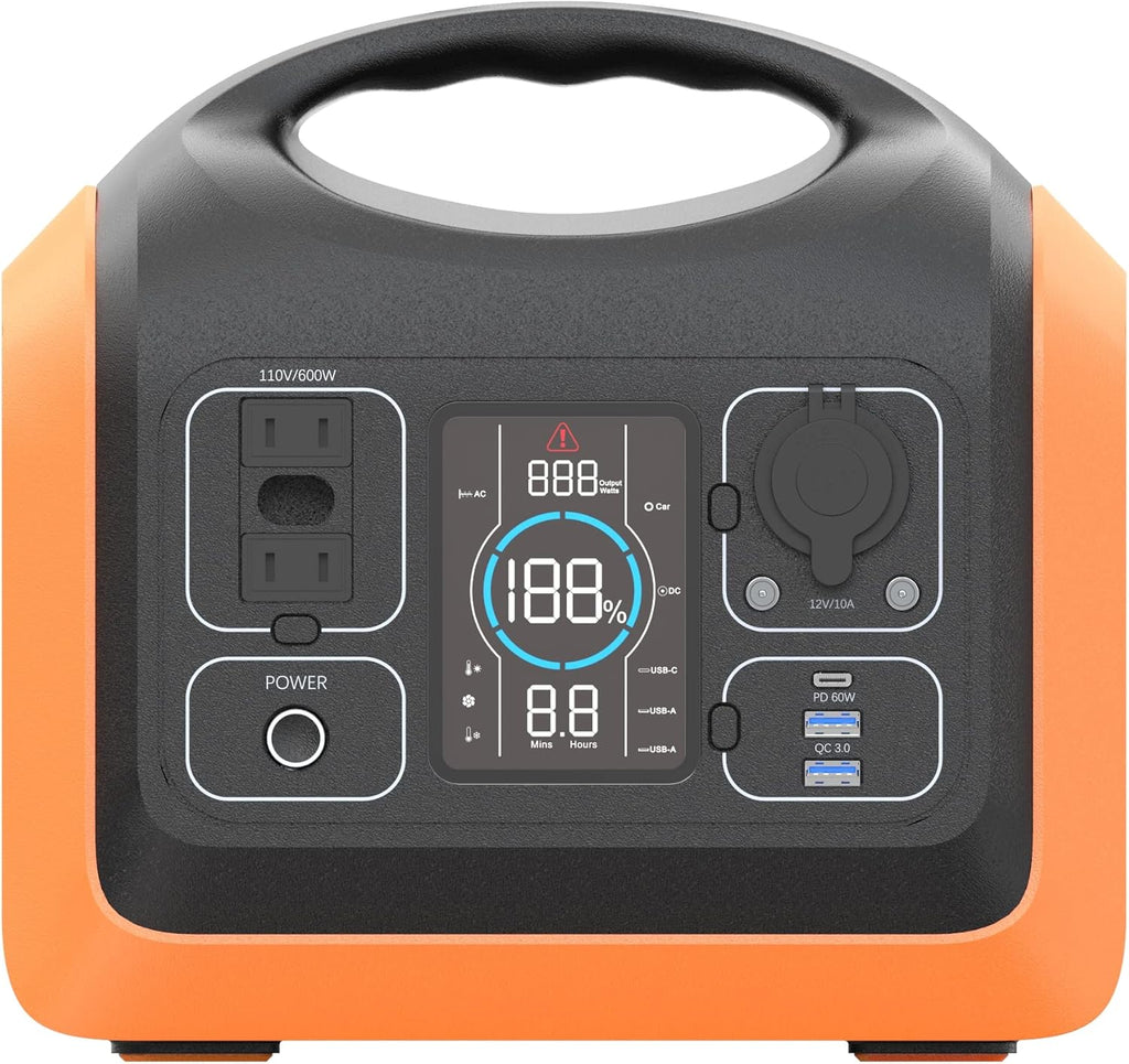 Portable Power Station 595Wh Lithium Battery 600W AC Outlet T562856