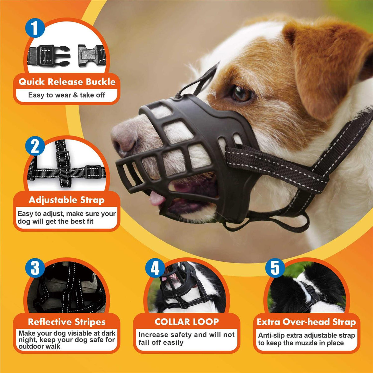 Dog Muzzle, Anti Biting and Stop Chewing X3273