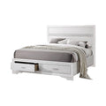 White 2-drawer California King Storage Bed J567