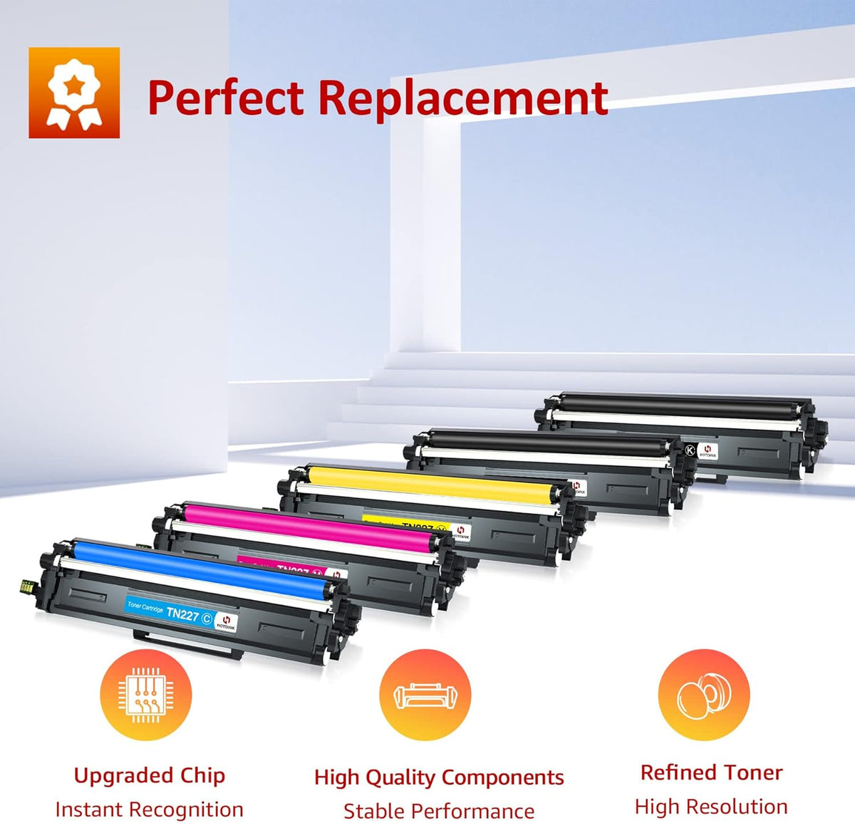 Compatible Toner Cartridge Replacement 5 Pack E37376
