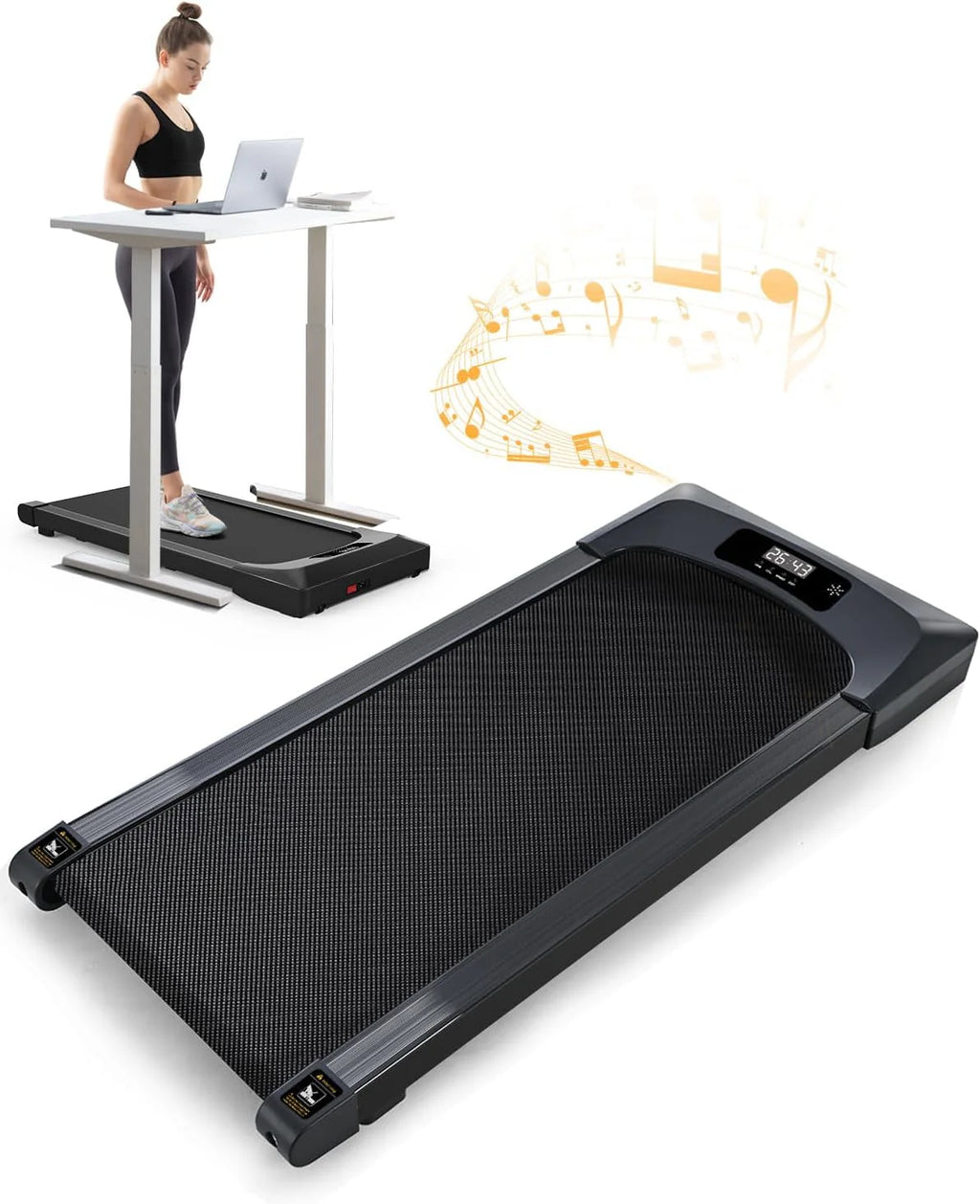 2.5HP Slim Under Desk Treadmill with Remote Control G685
