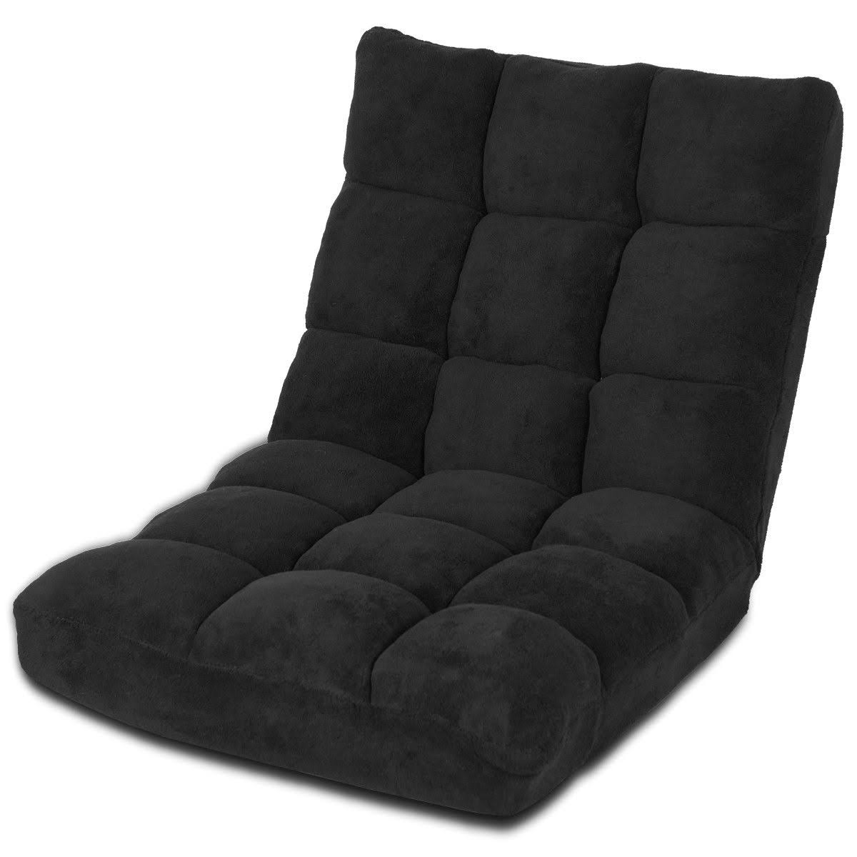 Black Adjustable Folding Floor Chair V1597