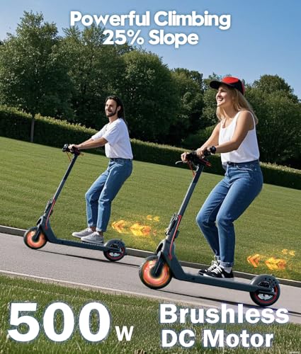 Electric Scooter, 350W/500W, 8.5" Tires, 21 Miles Range, 16/19Mph, Folding E-Scooter with Dual Braking, APP Control X5523