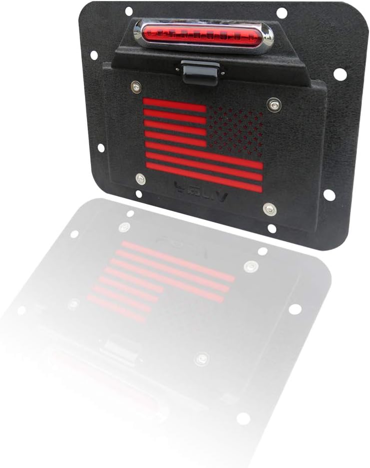 Spare Tire Delete License Plate Relocation Kit with Third Brake Light T19732
