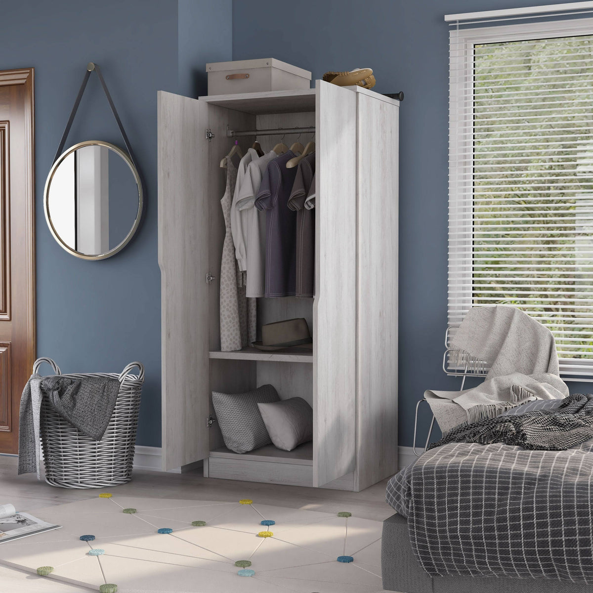 2-Door Wardrobe Armoire T899959