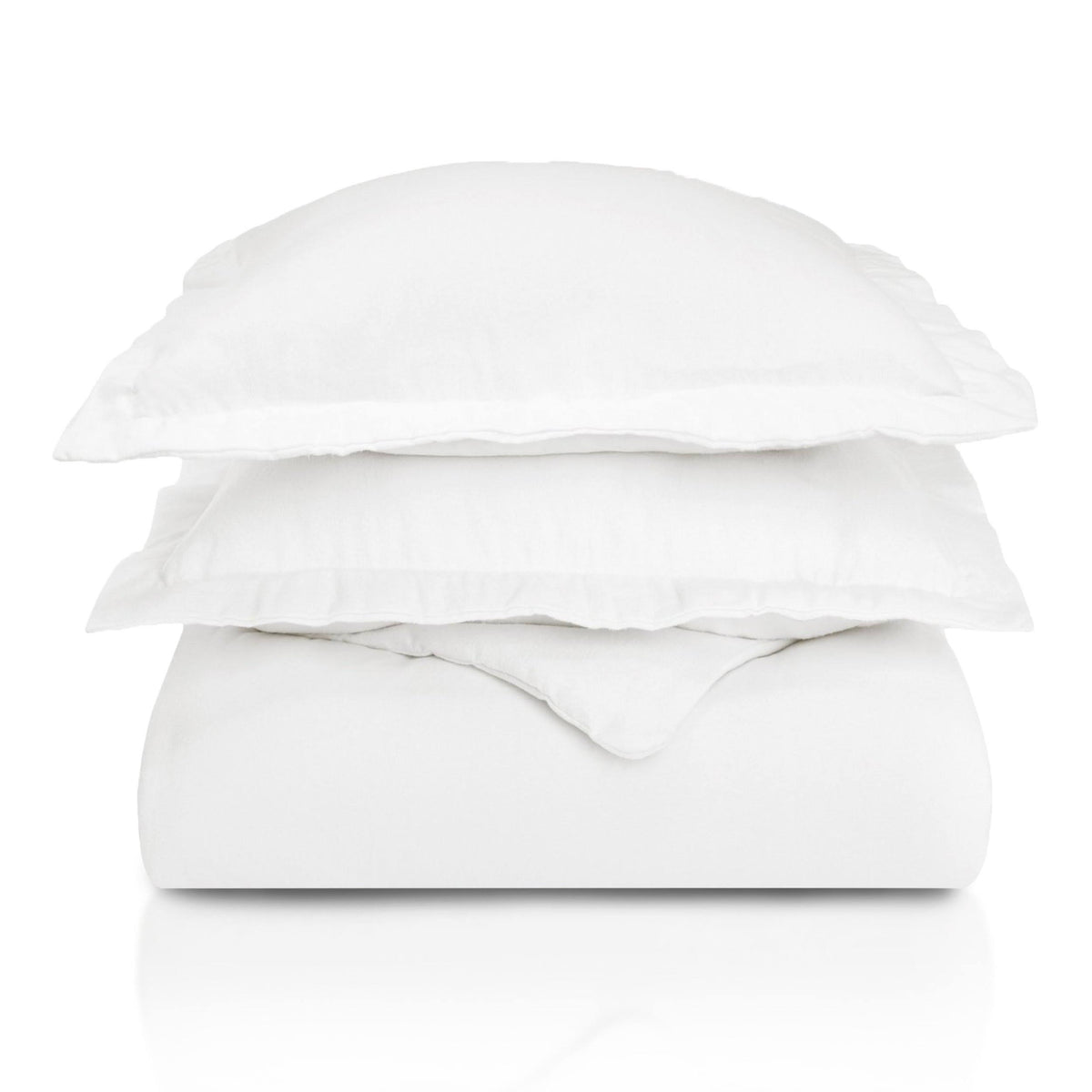 Solid Cotton Flannel Duvet Cover Set King/Cal King I9042