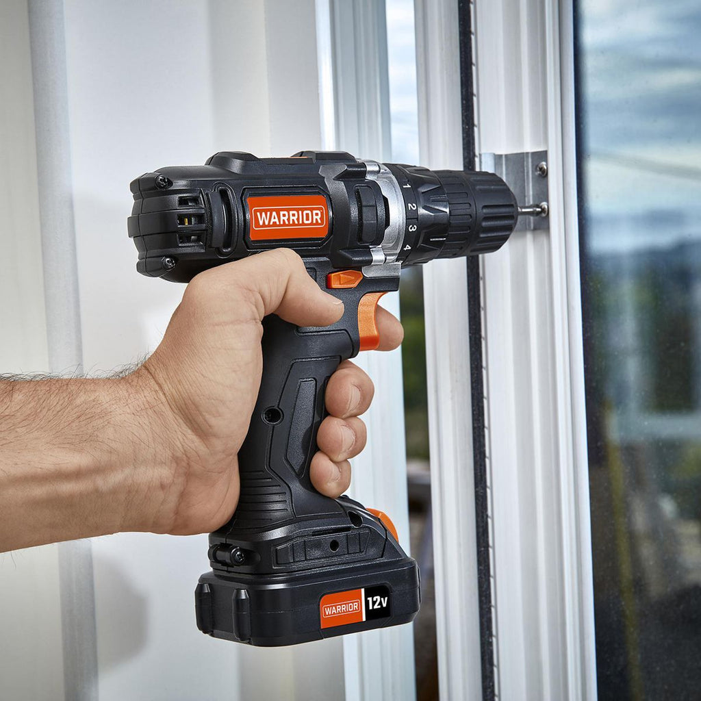 12V Cordless Drill and Flashlight 2-Tool Combo Kit with Battery and Charger J969015